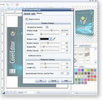 TBS Cover Editor: 3D Settings Dialog
