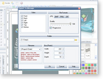 TBS Cover Editor: Export Window