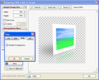 True BoxShot screenshot - Rendering window