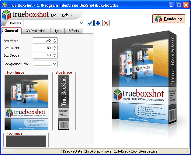 Screenshot of True BoxShot 1.5