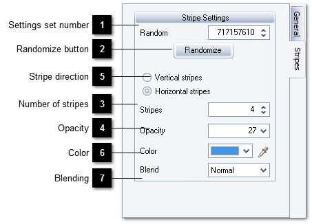 Layer Settings: Stripes