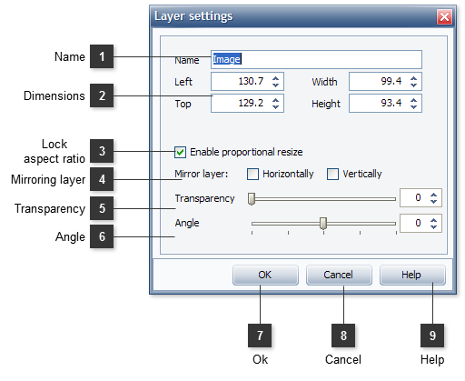 Layer Settings Window